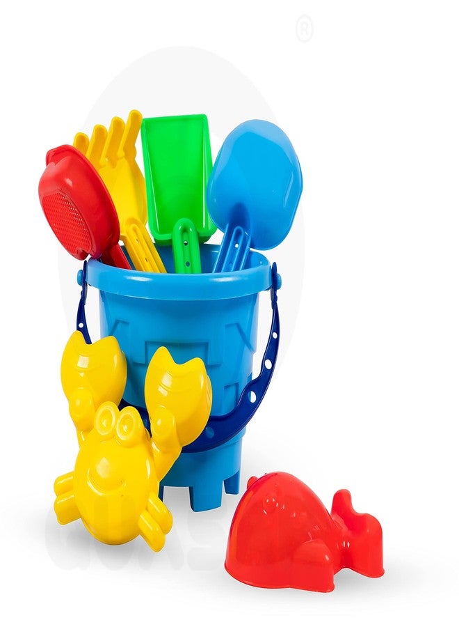 Quasar 7 Piece Set for Kids with Bucket, 2 Sand Modul, 2 Tools & 1 Gardening Water Can/Sand Garden Made in India Pretend Role Play Set Children Learn Play Fun Toddler Kids Set Gift for Boys Girls - Image 1